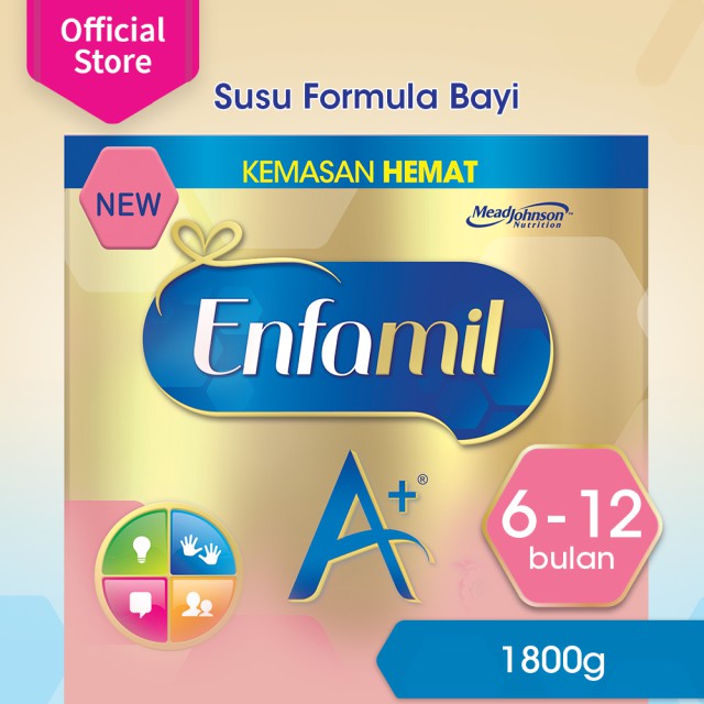 Enfamil Susu Formula Bayi 2 A+ 1800GR &amp; 400GR