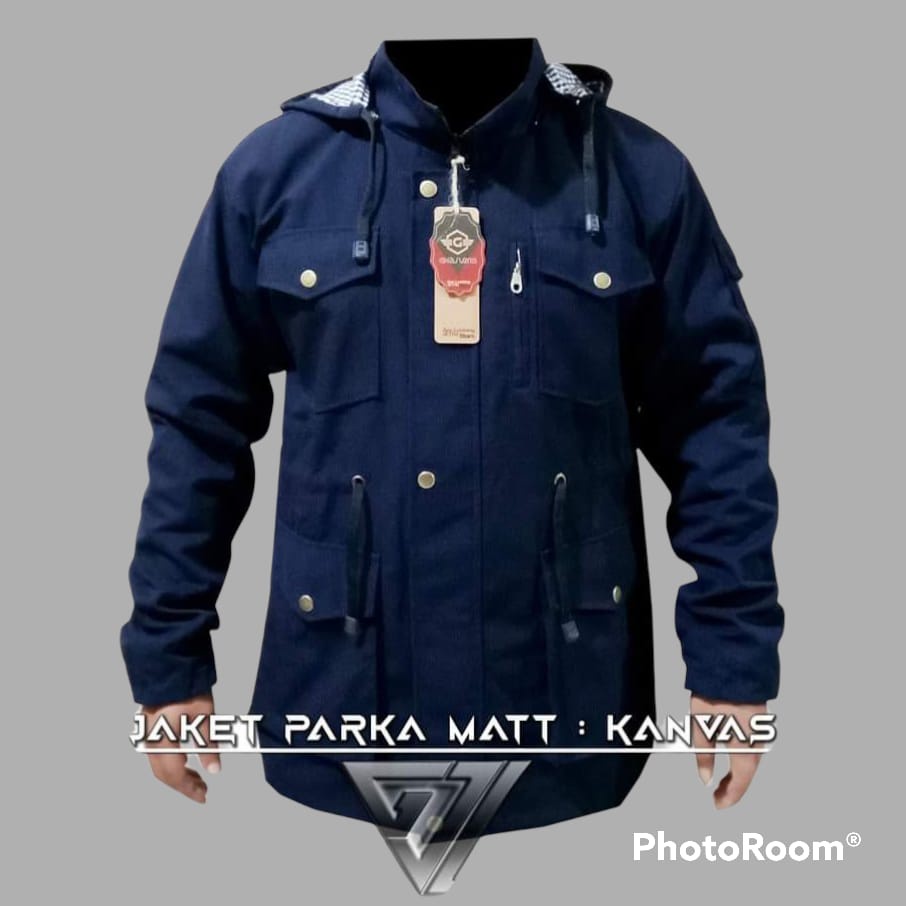 JAKET PARKA PRIA DEWASA BAHAN KANVAS