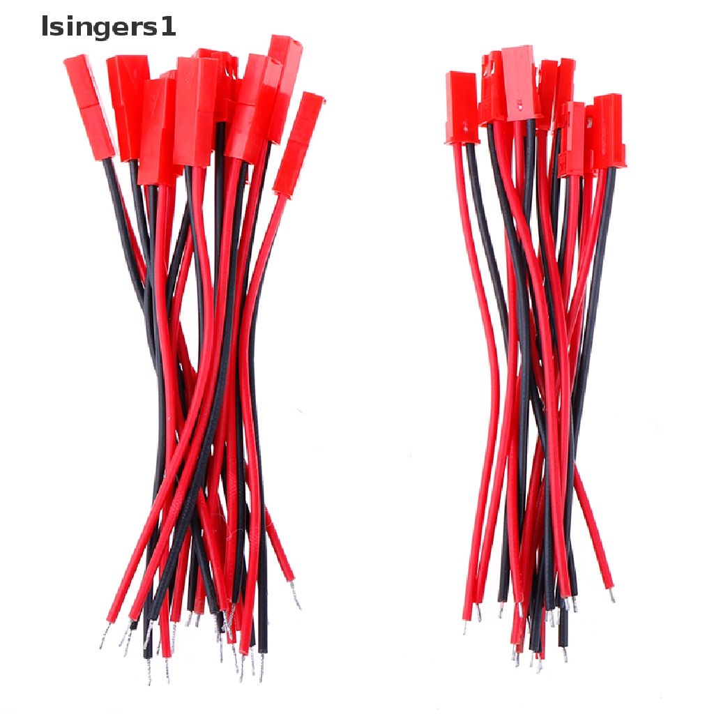 (lsingers1) 20pcs Kabel Konektor 2 Pin male / female jst plug 22 awg Untuk Baterai rc