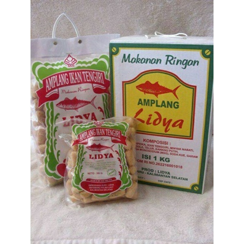 Amplang Ikan Tenggiri Lidya 1 Box 1 Kg Khas Kalimantan