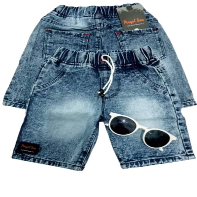Celana Jeans Bayi 1 - 10 TAHUN  Celana Pendek Anak Cowok Denim Bab Pinggang Ngaret
