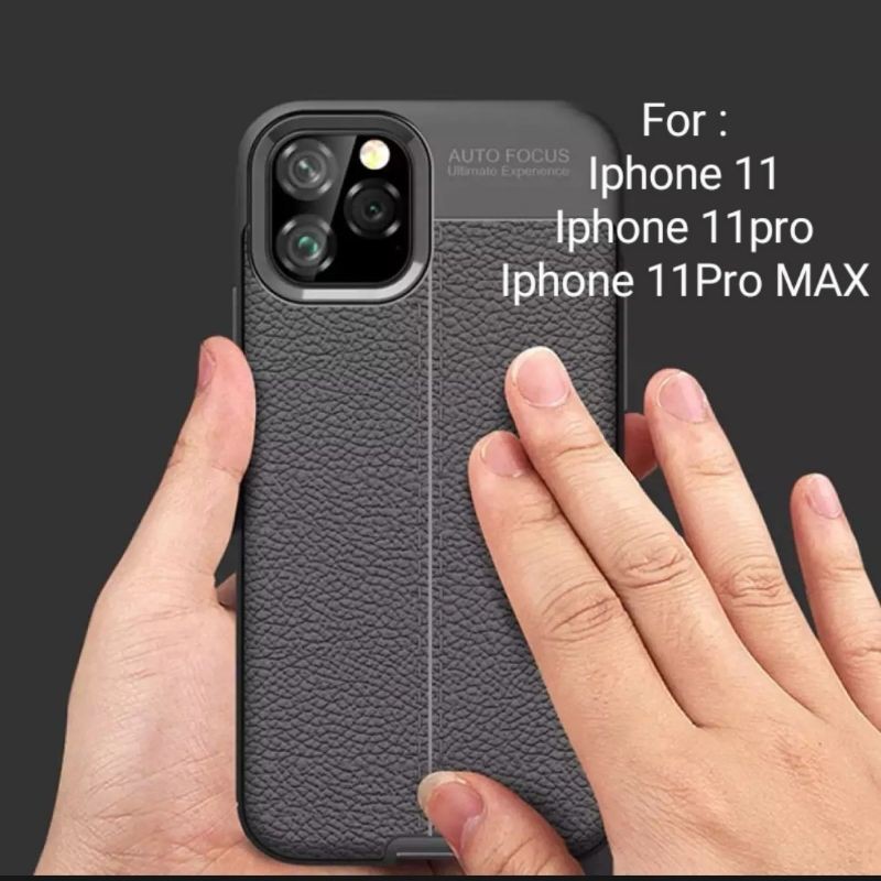 Iphone 11 11pro 11 Pro Max Silicon Autofocus Leather Softcase Casing Cover TPU Kulit jeruk