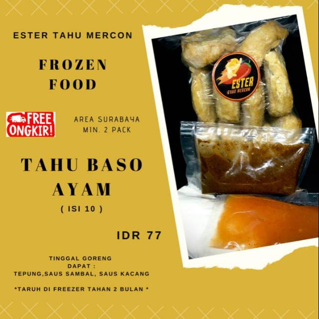 Tahu Bakso ayam frozen