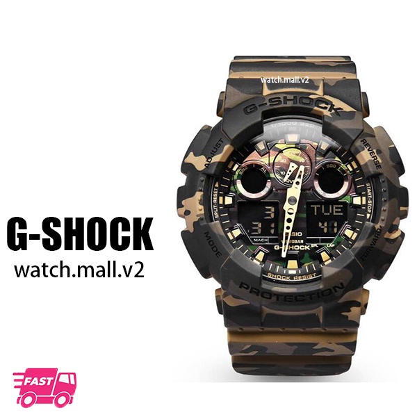 JAM TANGAN LELAKI Original G-Shock GA100 Wrist Watch Men Sports Quartz Watches GA-100CM-5A