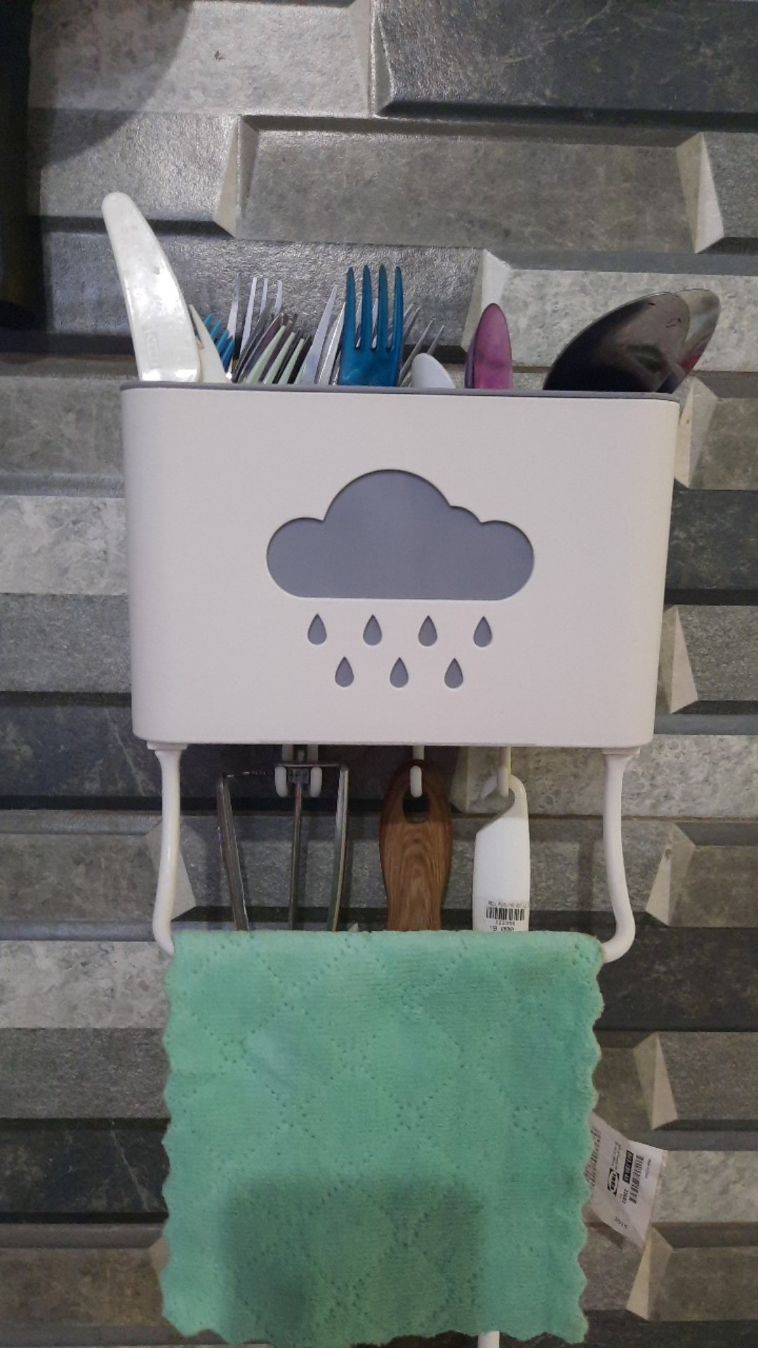 Rak Serbaguna Tempat Alat Dapur Masak Sendok Garpu Kitchen Kamar Mandi 2in1 Bathroom Rack Toilet New