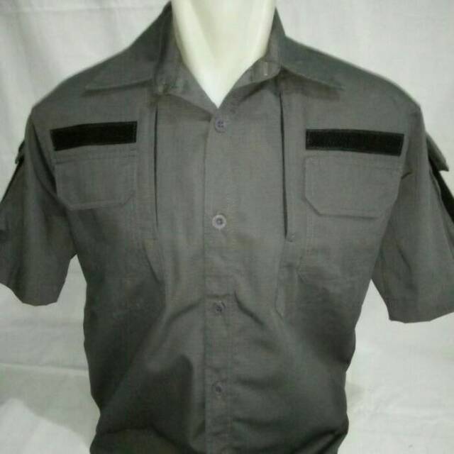 Kemeja taktikal/helikon lengan pendek khaki,abu tua,coklat pns/coyote,hitam,biru dongker,hijau army