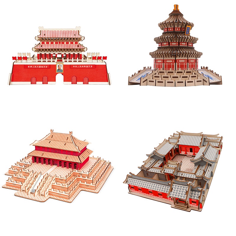 Puzzle KAYU MENARA CHINA mainan edukatif anak / Puzzle Kayu anak