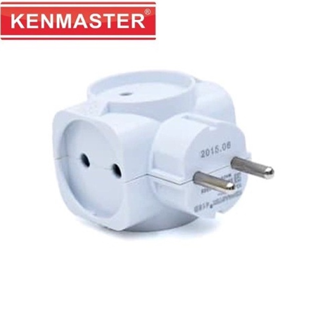 Steker Colokan Listrik 4 Arah Kenmaster Plug Adaptor Steker 418b