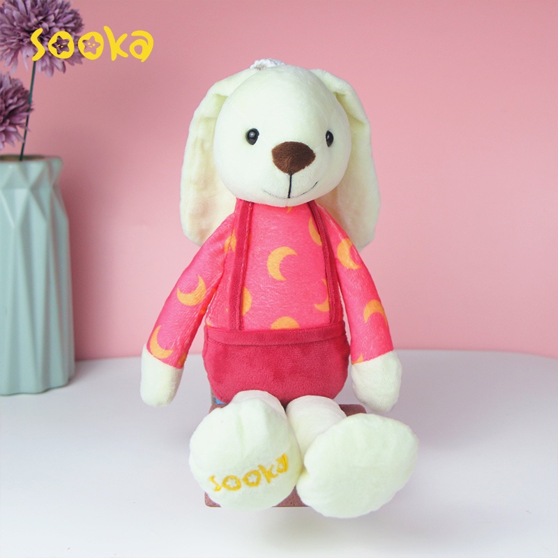 SOOKA Candy Bunny Plush Dolls Long eared Rabbit ChildrenGifts Boneka Bahan Lembut 40cm SK-JB-1002