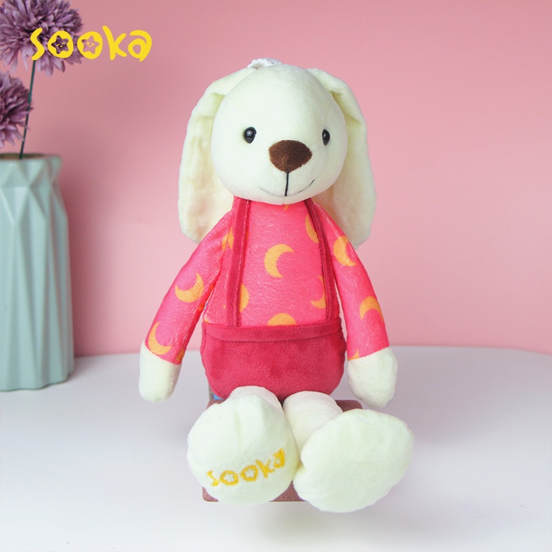 SOOKA Candy Bunny Plush Doll-Plush Toys Long-eared Rabbit Dolls Children Girls Gifts/Boneka Kelinci Bahan Plush Lembut Ukuran 40cm SK-JB-1002