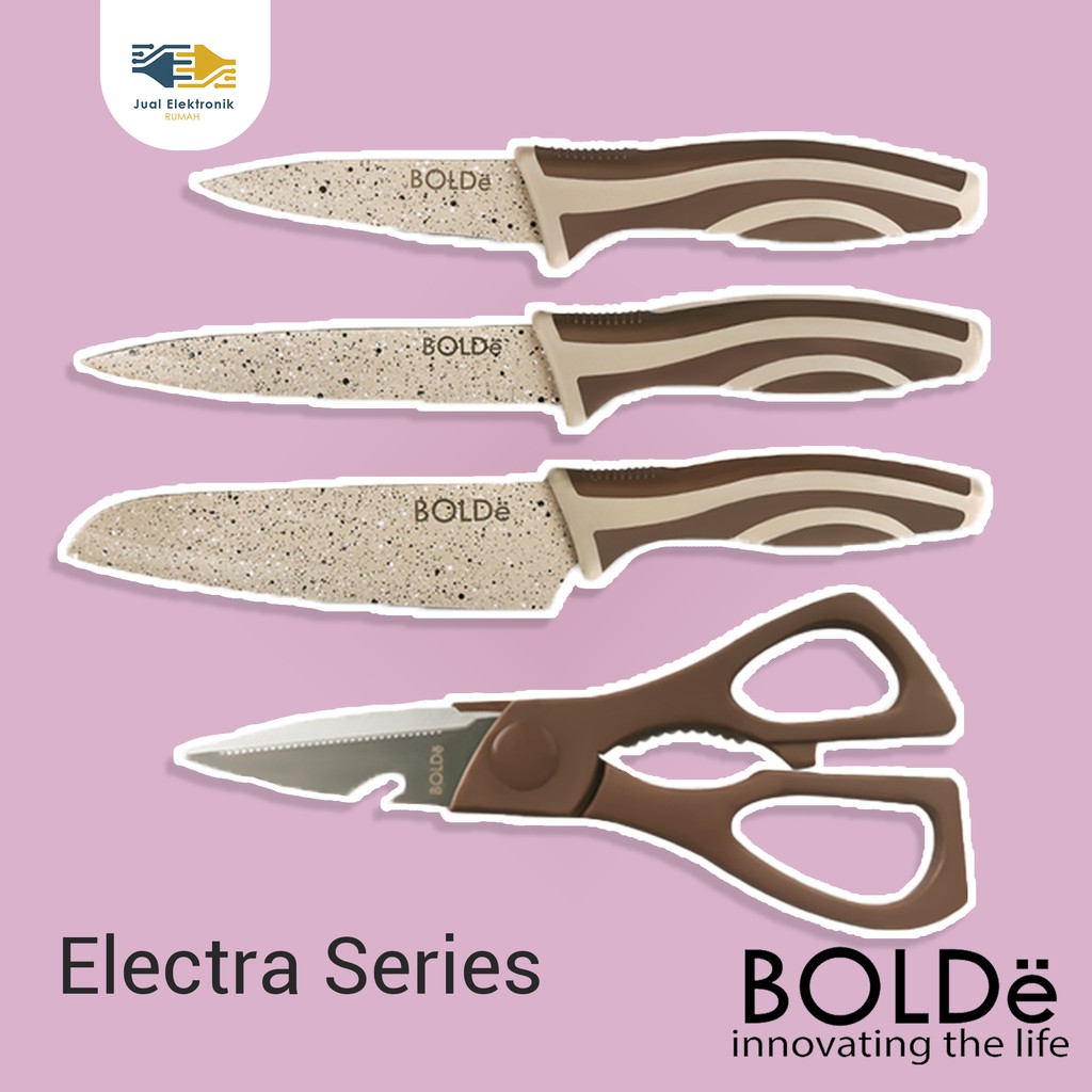 Bolde Super Utensil Electra Series Pisau Dapur Gunting Set 4pcs Paling Diminati