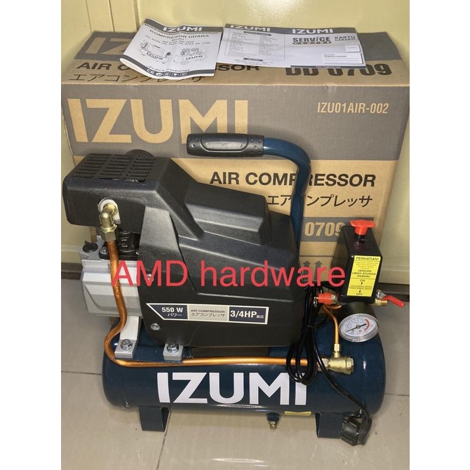 Air Compressor Direct Kompresor Angin Listrik 3/4hp DD0709 Izumi Japan