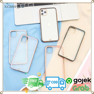 SHOCK BUMPER WITH LIST GOLD SOFTCASE -(2) for iPhone 6 7 8 6+ 7+ 8+ SE X XS XR 11 12 MINI PRO MAX