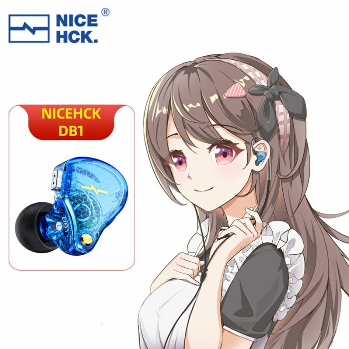 NiceHCK DB1 with Mic HIFI Music In Ear Earphone Dynamic Driver Anime