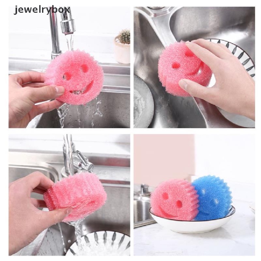 (jewelrybox) Spons Cuci Piring Motif Smiley Untuk Dapur