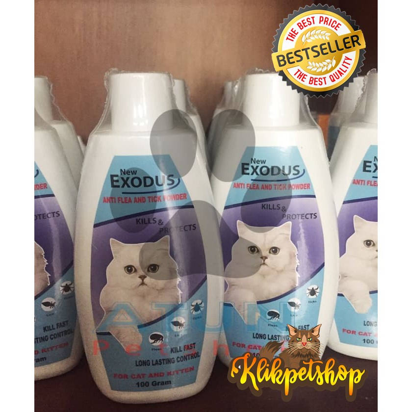 Bedak Anti Kutu Dan Caplak Pada Kucing Exodus Original