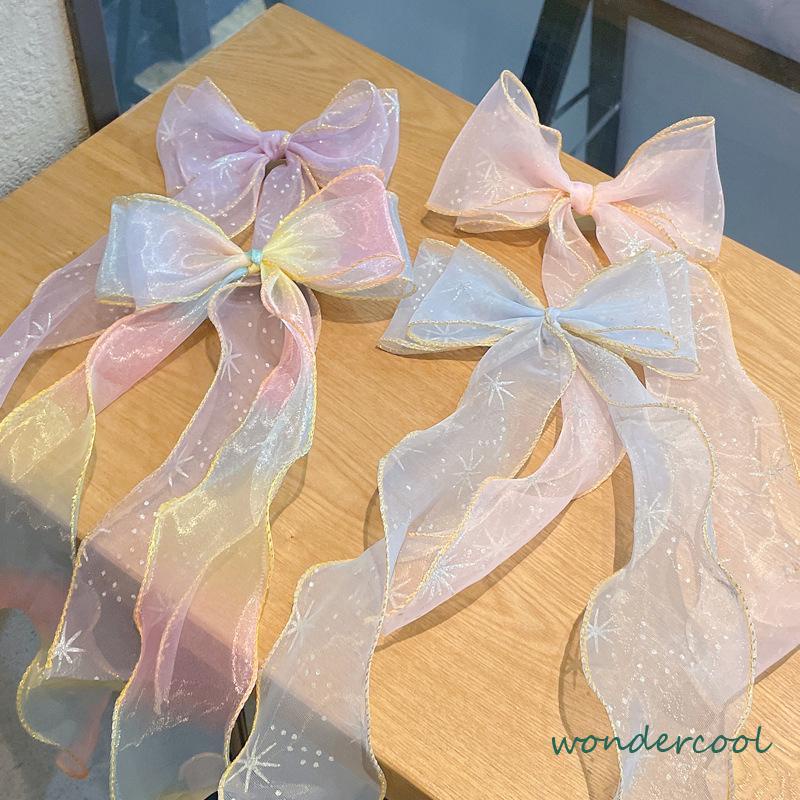 Ponytail Braids Girl Hair Dekorasi Bintang Berwarna -warni Busur Busur Rambut Perhiasan -Won