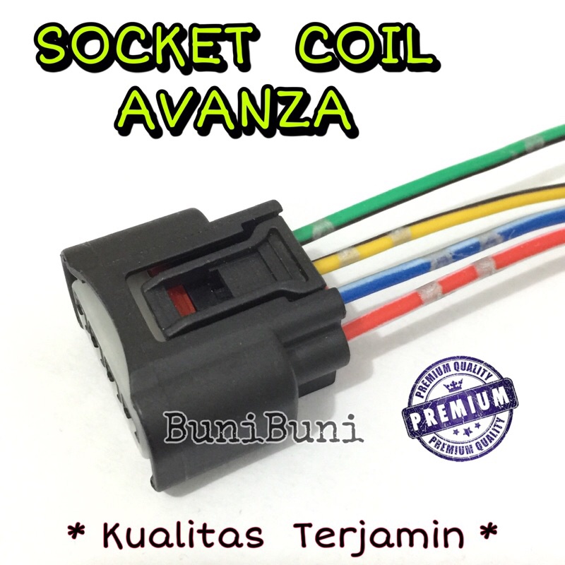 Socket Soket Coil / Koil Mobil Avanza / Xenia / Innova / Rush / Terios / Vios / Granmax Dengan Kabel Tembaga