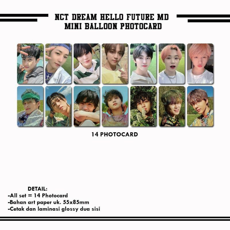 NCT DREAM HELLO FUTURE MD MINI BALLOON PHOTOCARD LOOK A LIKE