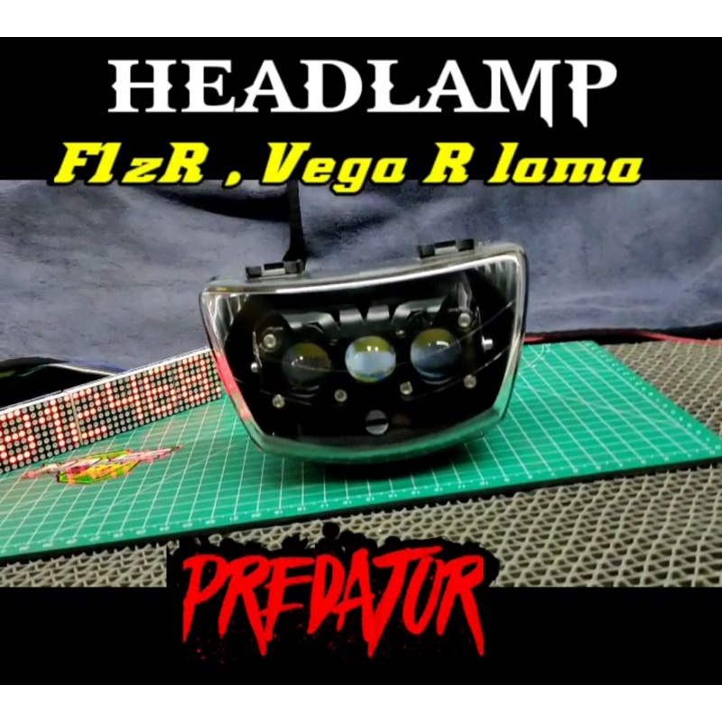 LAMPU DEPAN FIZR F1zr PREDATOR CUSTOM SUPER BRIGHT LOW BEAM KUNING HIGHBEAM PUTIH