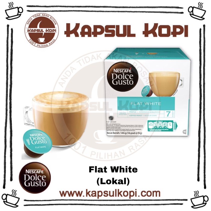 

Kopi - Flat White Kapsulkopi Nescafe Dolce Gusto Lokal Coffee Capsule