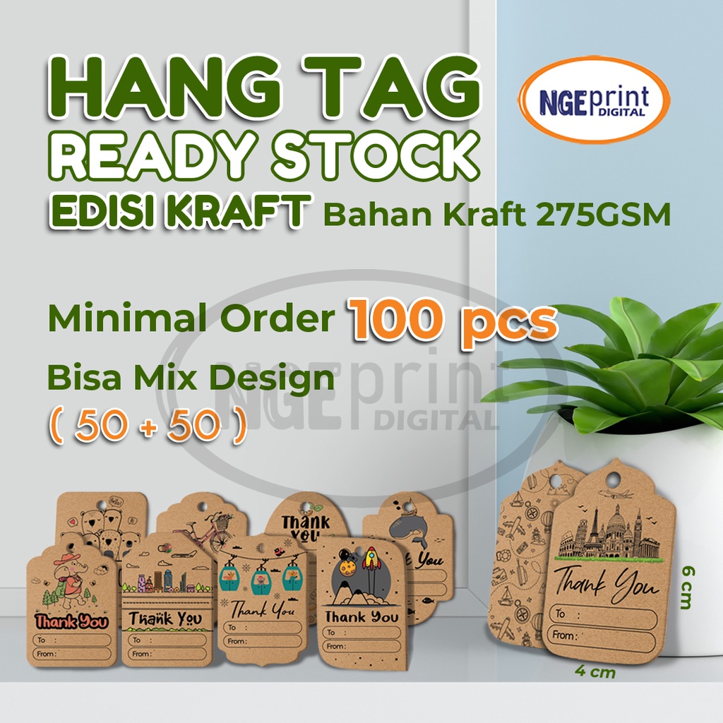 

Hang Tag Thank You 2 Sisi Kraft Coklat Premium tebal 275 gsm / Hang Tag Souvenir / Hang Tag Kemasan / Hang Tag 2 Sisi Murah / Hang Tag Macam - macam bentuk Murah