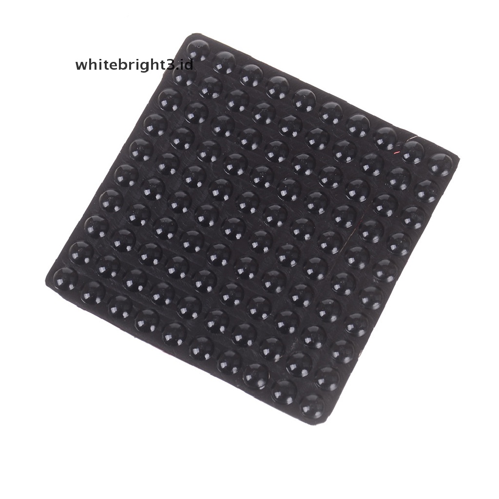 (whitebright3.id) 100pcs Pad / Bantalan Penyangga Pintu Bentuk Setengah Lingkaran Bahan Karet Warna Hitam