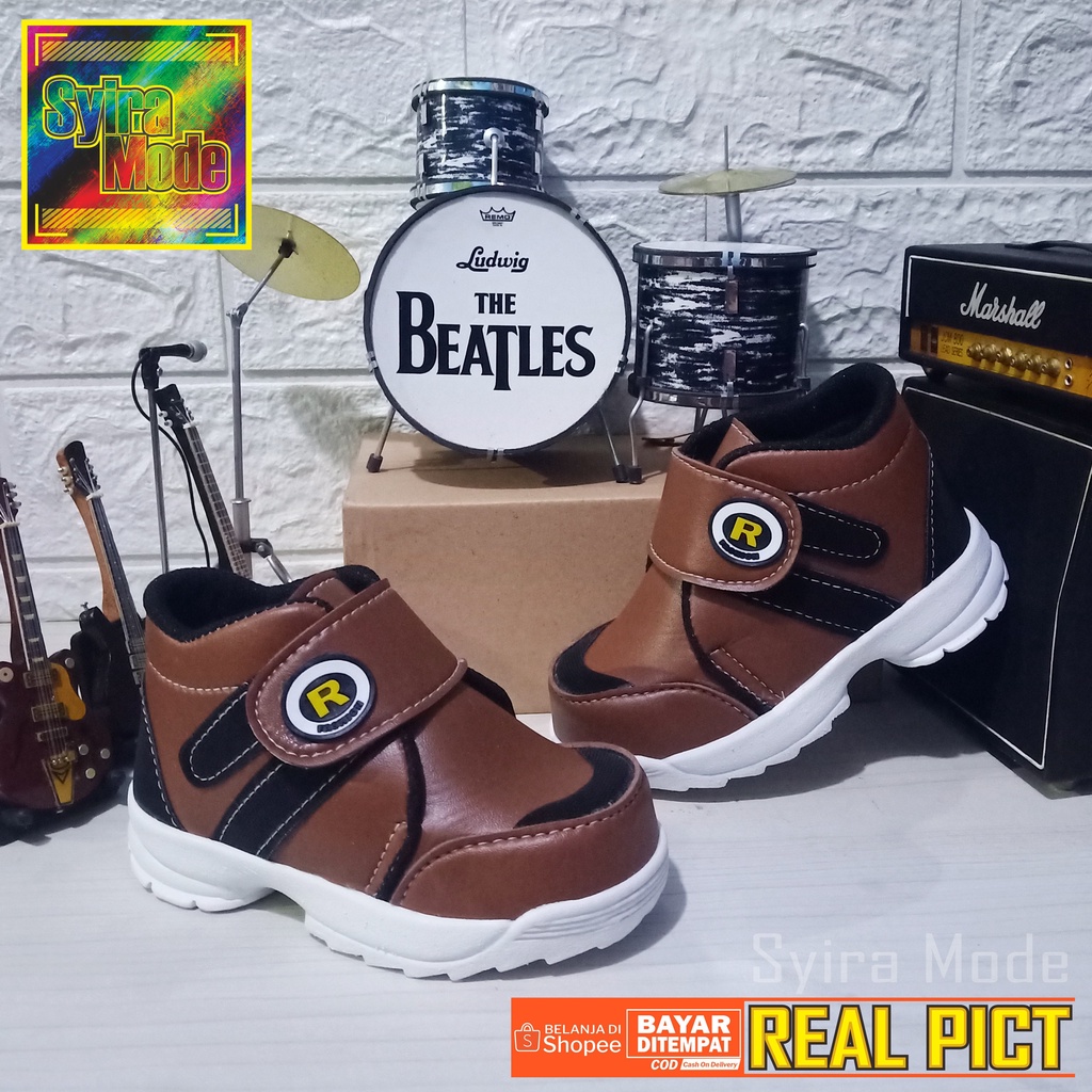 Sepatu Anak Laki-Laki / Sepatu Anak Usia 1 - 3 Tahun / Sepatu Anak Boot Plat-2 Cassual / Sepatu Boot Cassual Anak