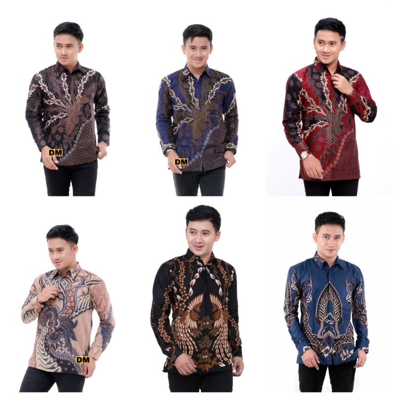 KEMEJA BATIK ATASAN PRIA LENGAN PANJANG UKURAN M L XL XXL KWALITAS MALL PREMIUM