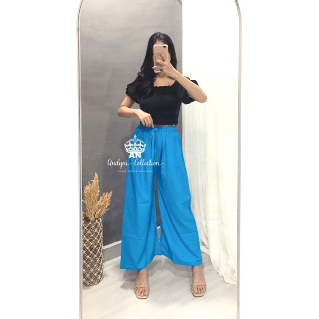 celana kulot polos full karet-3