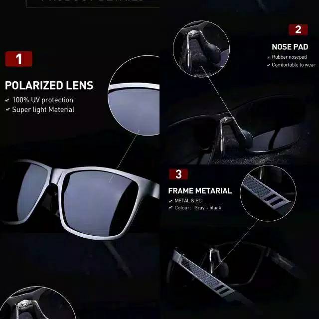 Kacamata Polarized Pria Masakini Anti UV