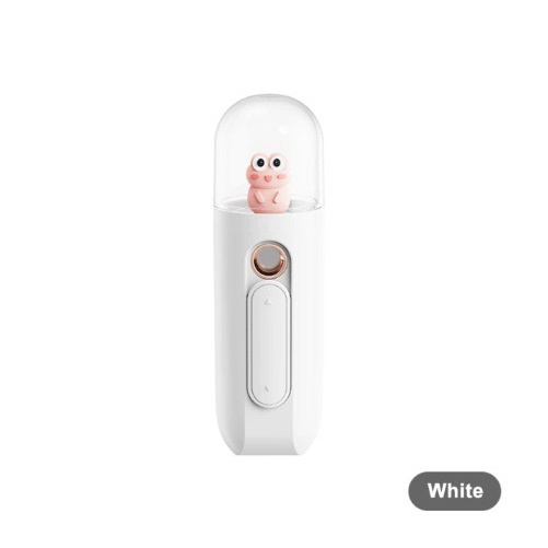 [READY] Mini Nano Spray Premium Kartun Pet Lucu/Nano Fine Mist Anti Bocor - KATAK-PUTIH