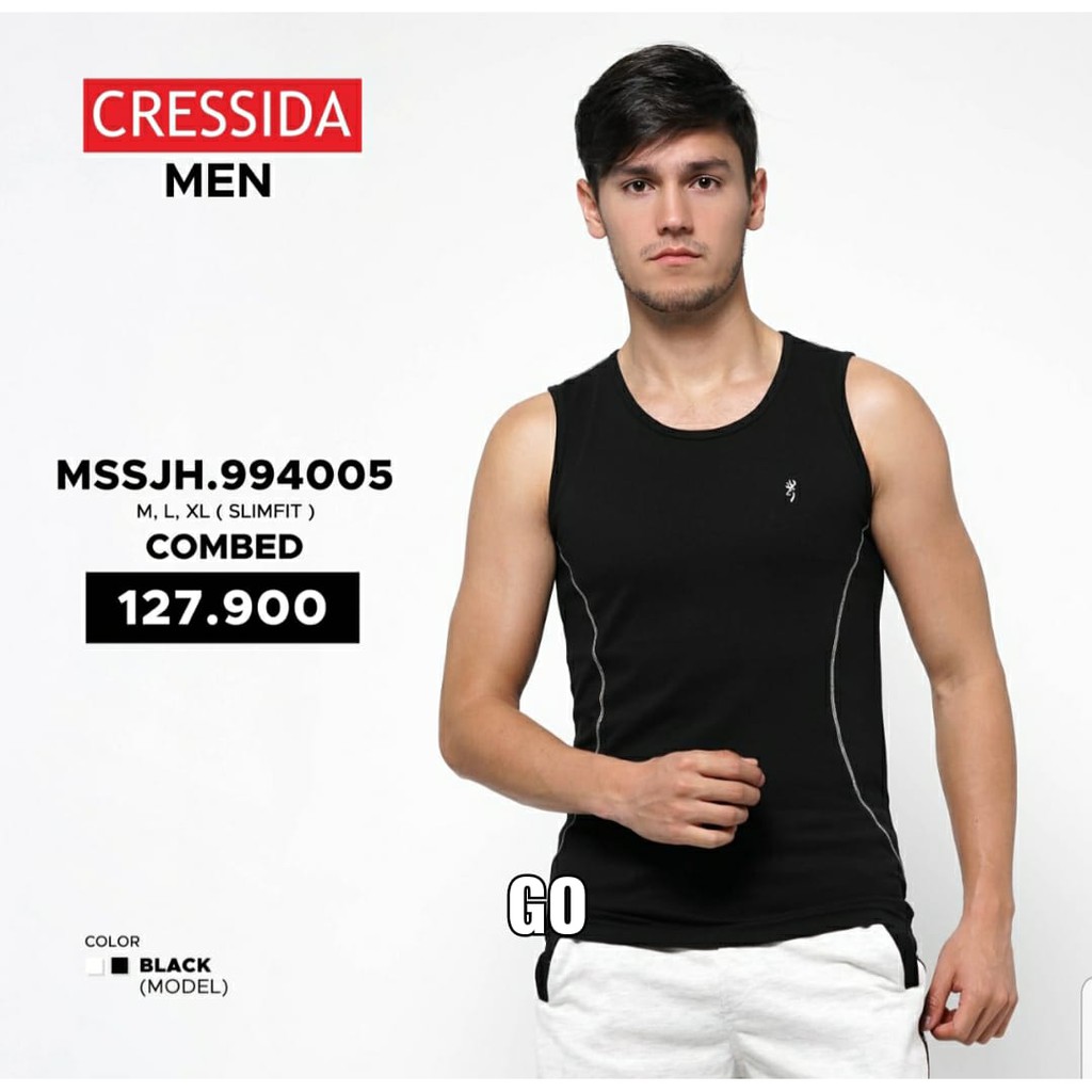 gof CRESSIDA SINGLET PRIA cressida kaos dalam pria cressida 100% original