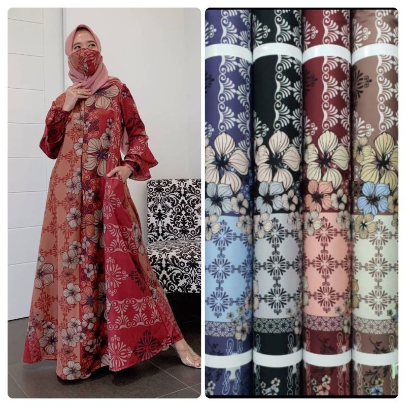 Kain Maxmara Lux Motif Bunga Aurelia harga per setengah meter