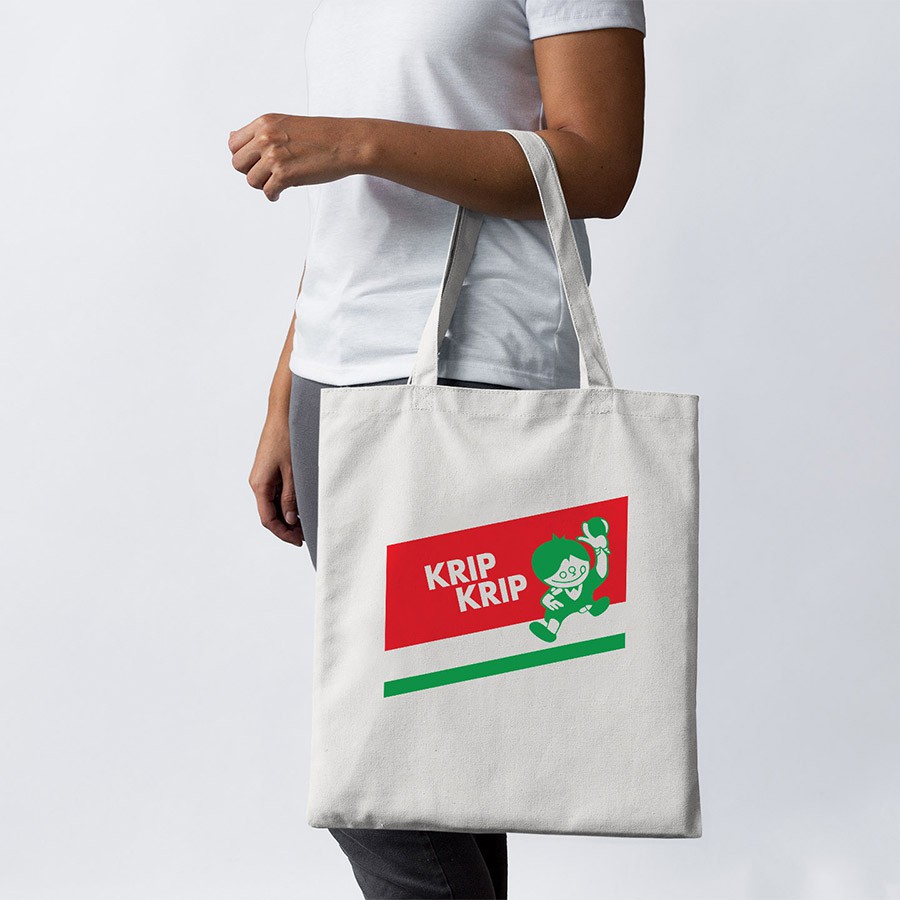 Totebag Kanvas Snack Jadul Krip Krip