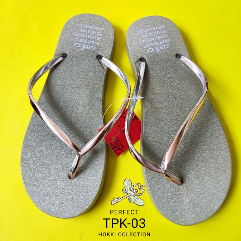 sandal wanita jepit karet import