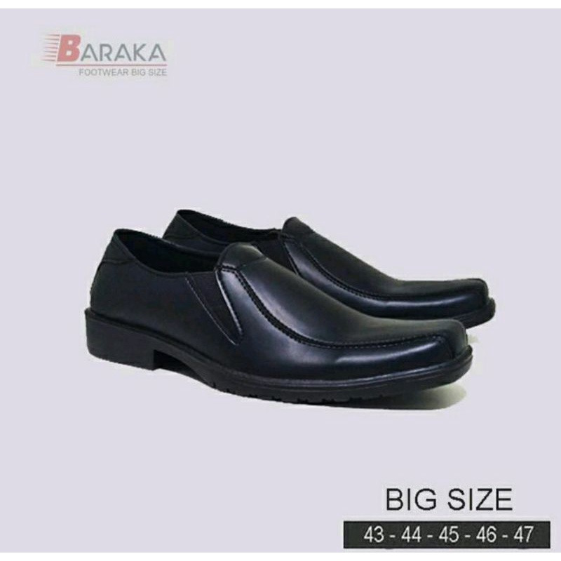 Koleksi Sepatu OXPORD / Sepatu Pantofel Pria Big Size 43-44-45-46-47 Sepatu Kerja Barack-10 JUMBO Black, 47