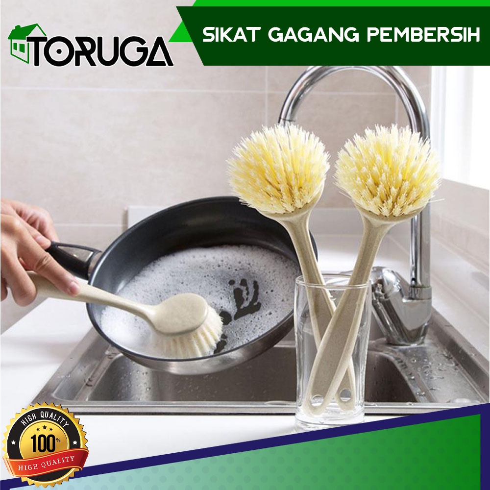 Sikat Plastik Pembersih Dapur Kitchen Gagang Panjang Brush Panci Kompor Multifungsi Halus Lembut Ringan