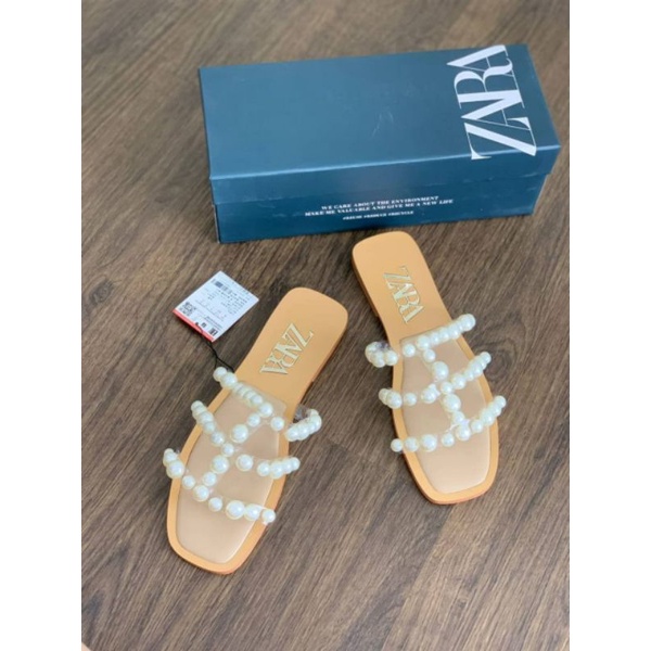 Sandal Mutiara | Sendal Flat | Sandal Zara | Sandal Cantik | Zs475