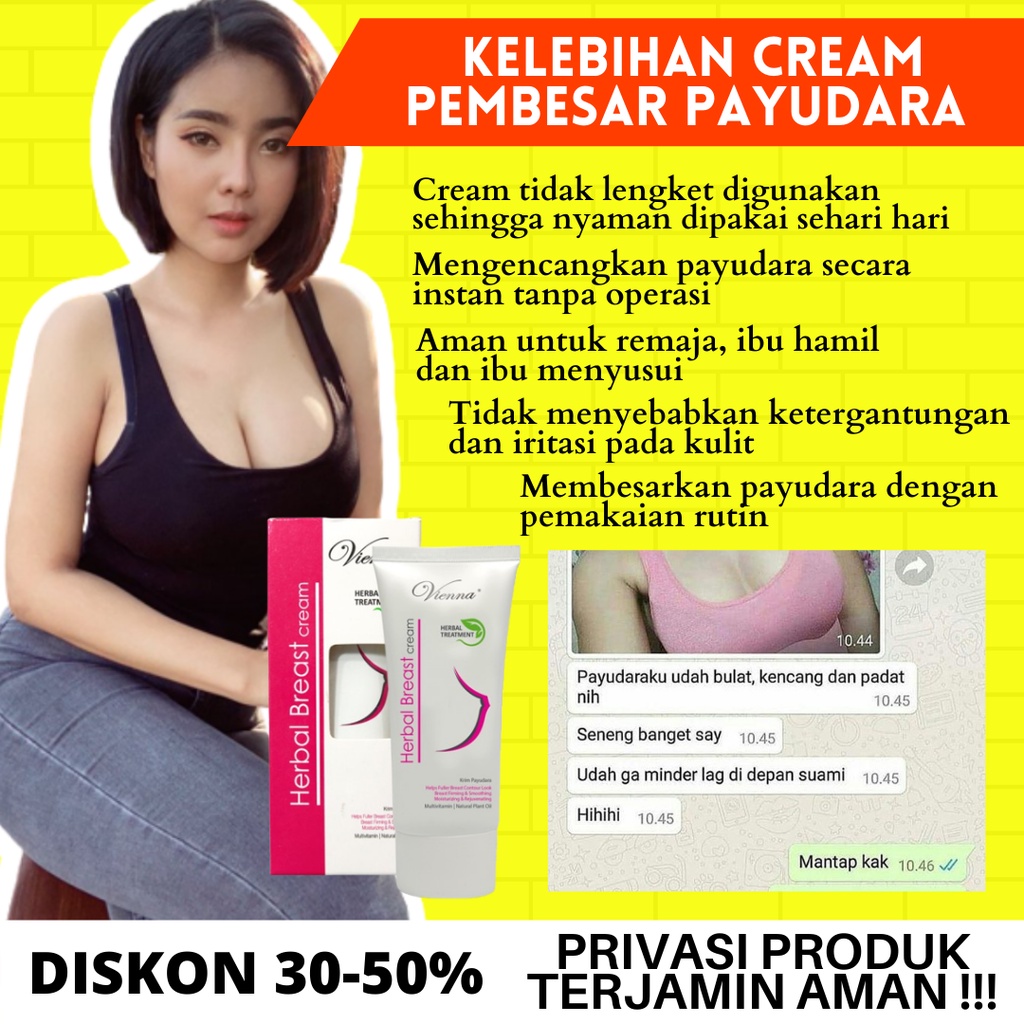 PEMBESAR PAYUDARA PEMBESAR PAYUDARA AMPUH PERMANEN VIENNA HERBAL BREAST 80ml CREAM PENGENCANG PAYUDARA ORIGINAL BPOM