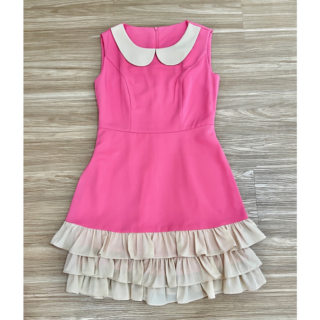 Preloved Dress Wanita Korean Style Pink Kualitas Premium M