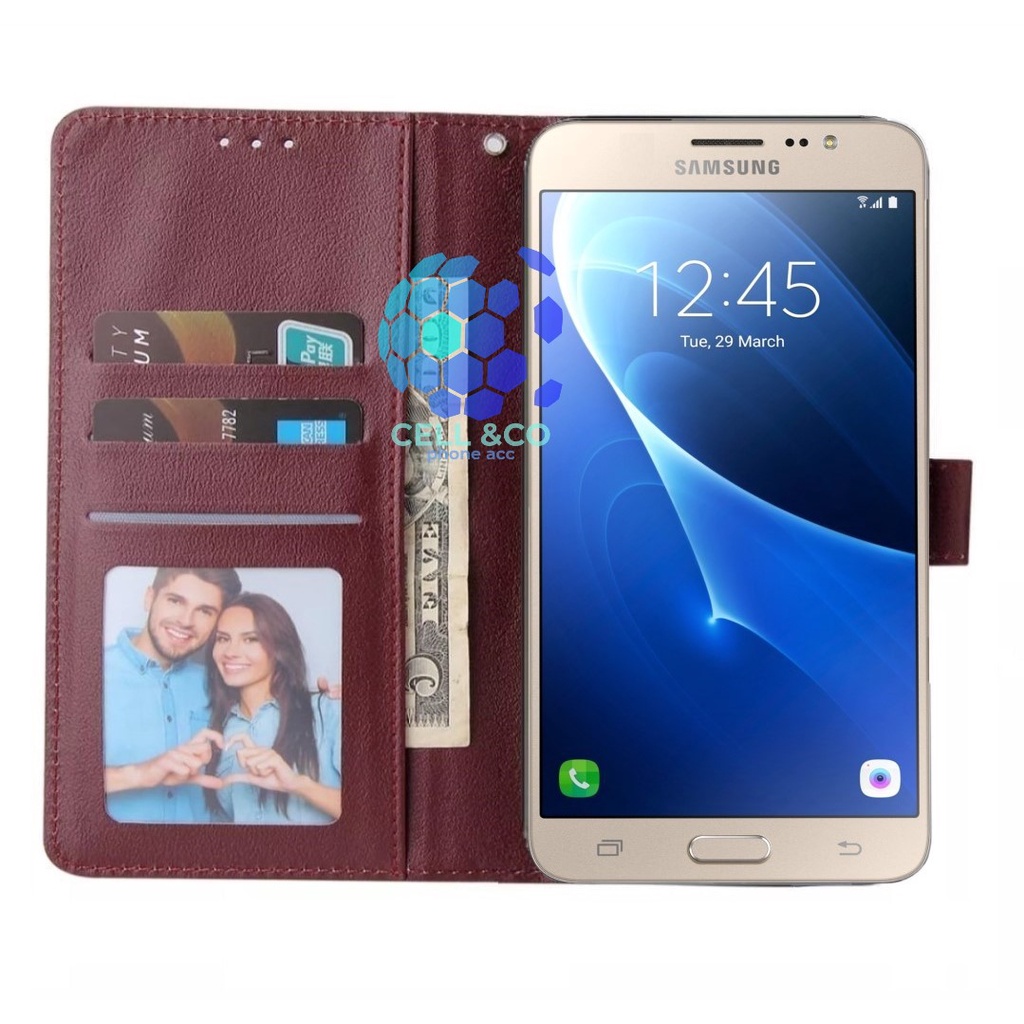 Flip cover SAMSUNG J3 Flip case buka tutup kesing hp casing flip case leather wallet