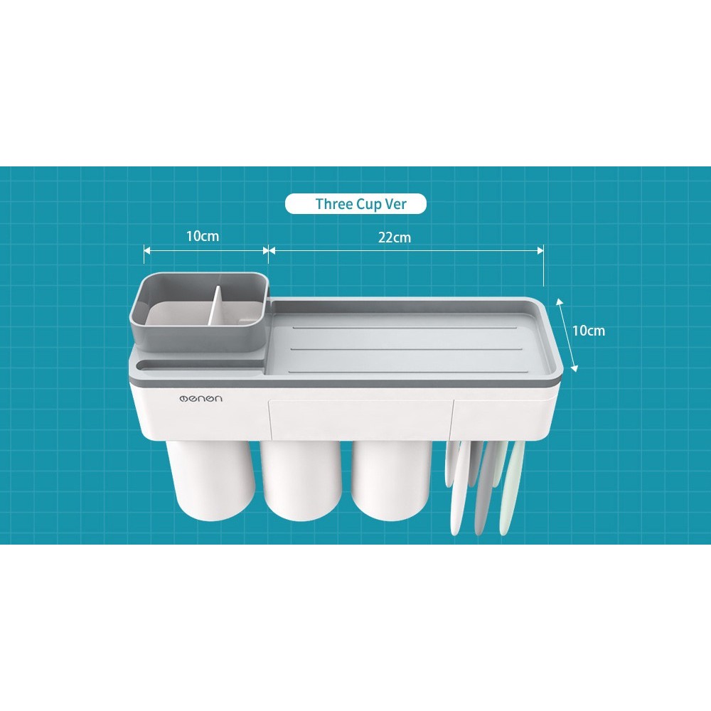 OENEN Bathroom Toothbrush Holder Multi Storage Rack Magnetic Design - A1614 - Rak Sikat &amp; Pasta Gigi