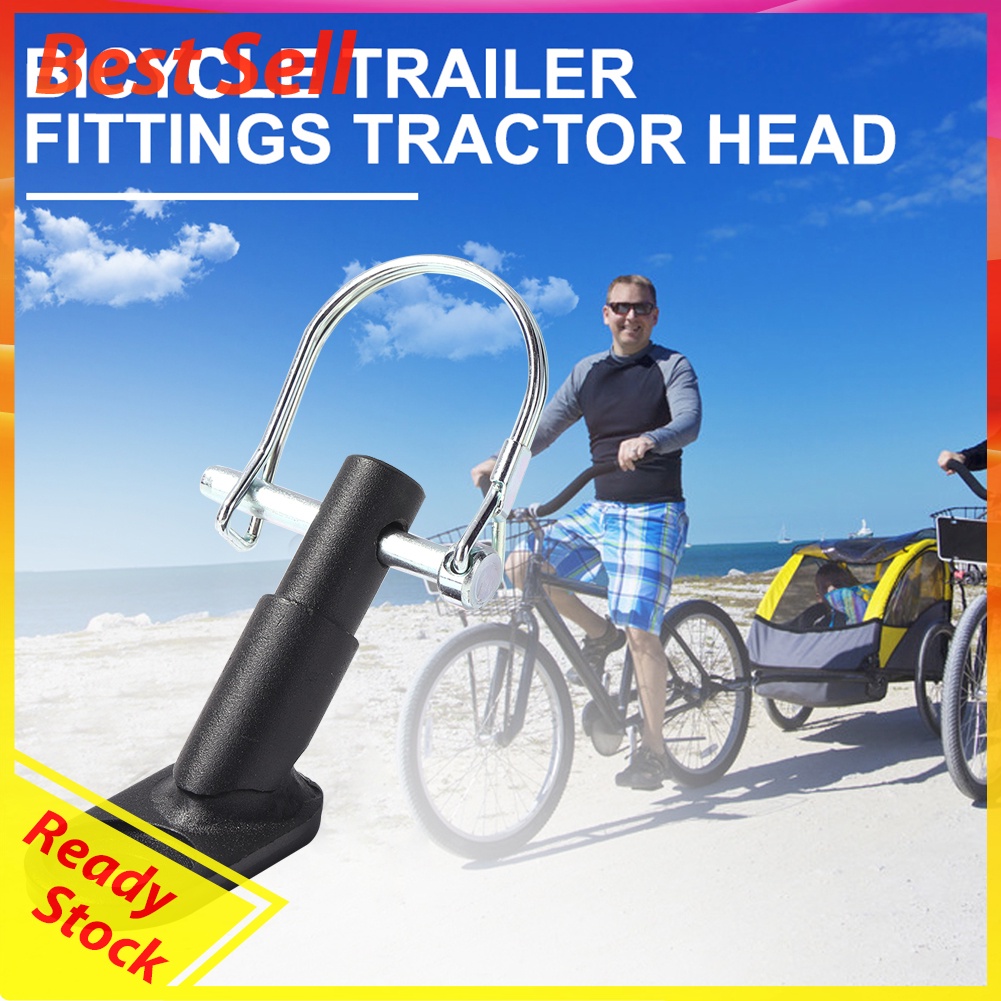 Bicycle Trailer Hitch Coupler Set Bike Kids Trailer Traction Head Towbar