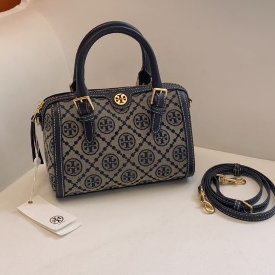 tory burch barrel T monogram mini size original tas tb speedy boston authentic asli