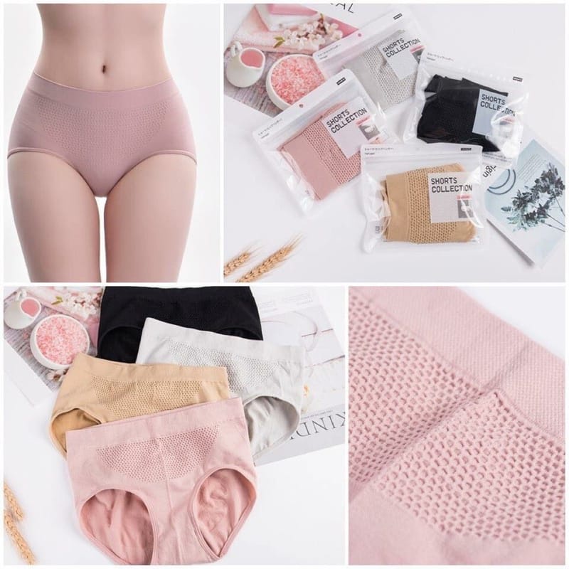 (GS) CELANA DALAM WANITA MID WAIST SEAMLESS UNDERWEAR HIGH WAIST PAKAIAN DALAM WANITA