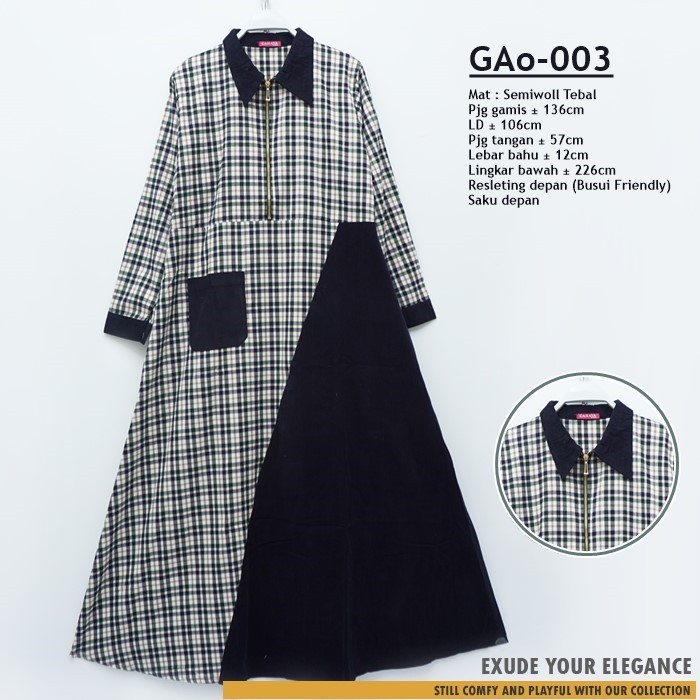 Basic Longdress Semi Woll / Gamis murah / Gamis kotak / Gamis Wanita / GAo