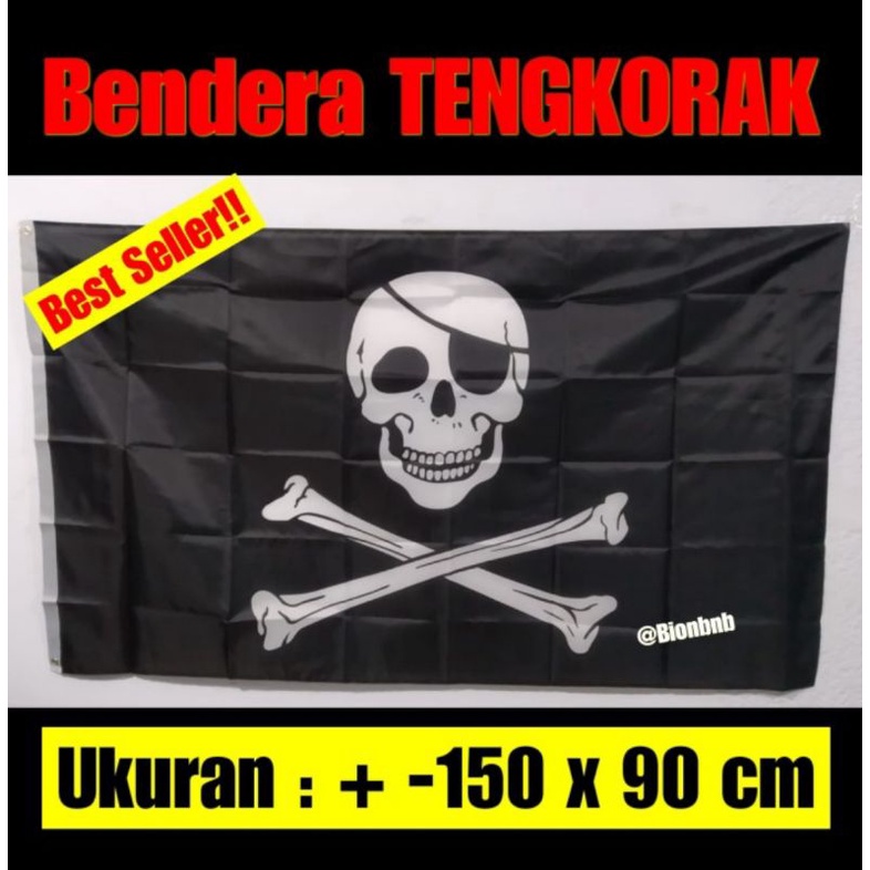 BENDERA TENGKORAK POLOS UNIK IMPORT BEST SELLER TERMURAH BARANG BAGUS 