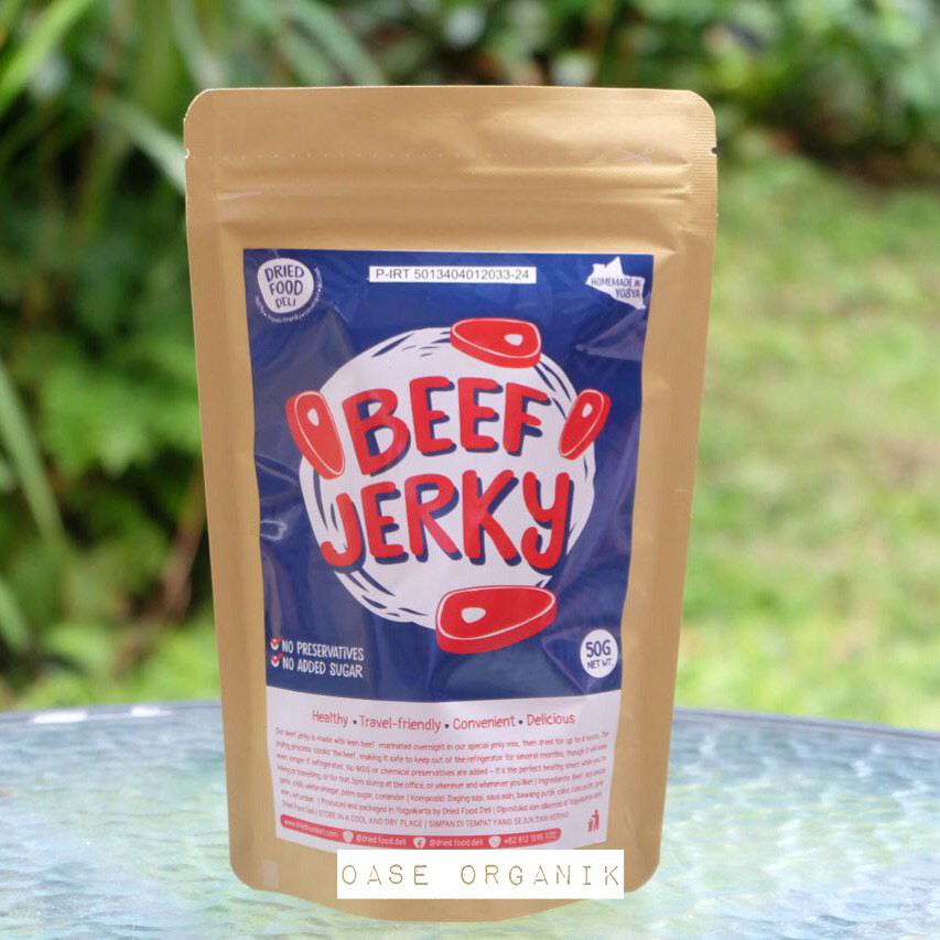 

Natural Beef Jerky/Dendeng Sapi Sehat 50 gr