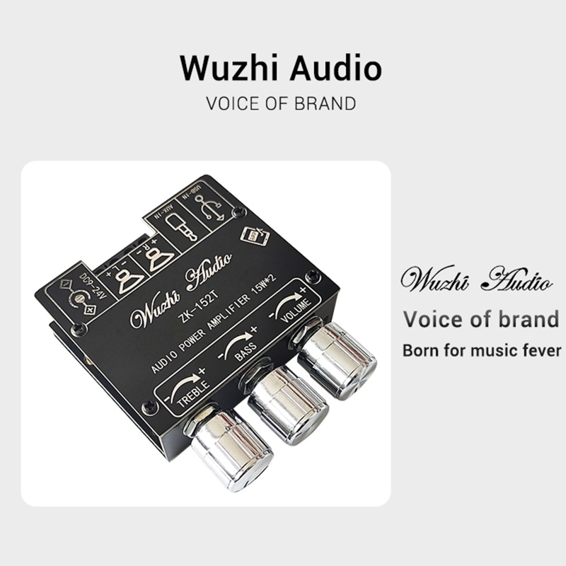 Btsg Amplifier Stereo Kompatibel Bluetooth Praktis ZK-152T Untuk DC Digital Power Amplifier Papan Stereo Untuk DIY Speak